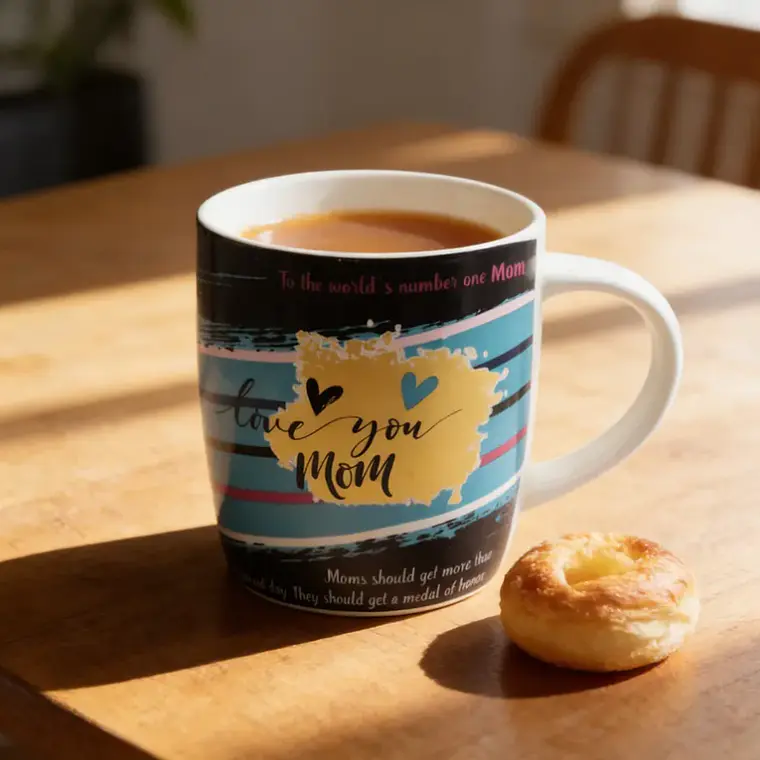 Set x6 Tazón De Cerámica Regalo Para Mamá Diseño 2