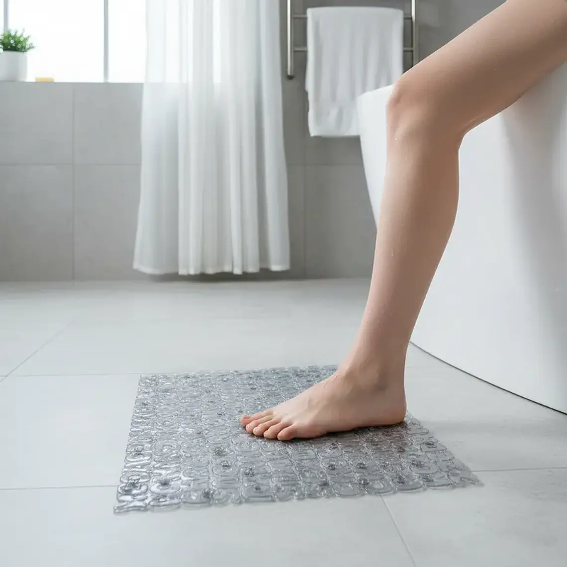 Alfombra Antideslizante para Baño 37x68 cm con Ventosas 3