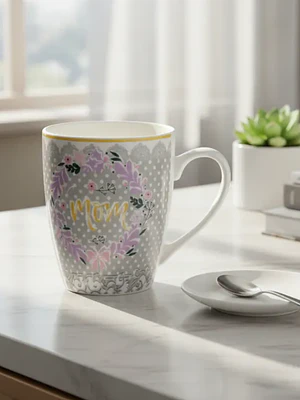 Set x6 Tazón De Cerámica Día De La Madre Mamá Diseño Floral