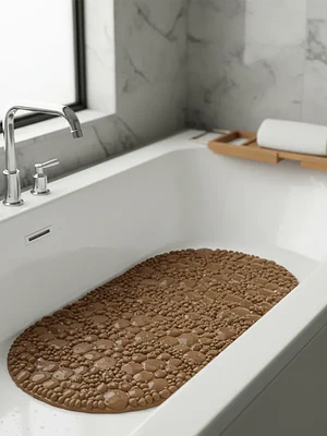 Alfombra antideslizante para tina con ventosas 64x33 cm