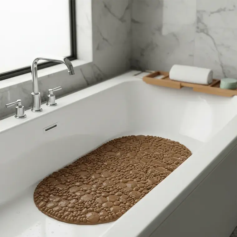 Alfombra antideslizante para tina con ventosas 64x33 cm 1