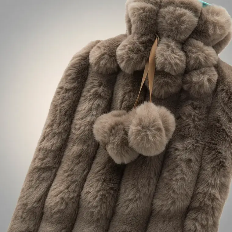 Guatero Bolsa De Agua Caliente 2 Litros Con Funda De Peluche 3