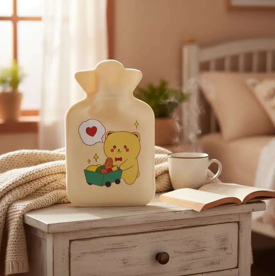 Guatero De Mano 300ml Con Funda De Felpa Diseños Kawaii  12pcs 1