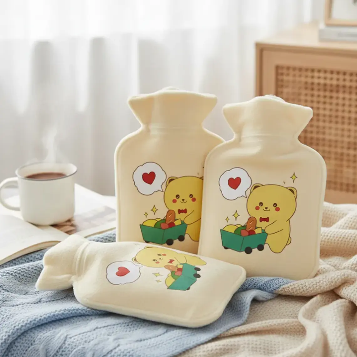Guatero De Mano 300ml Con Funda De Felpa Diseños Kawaii  12pcs 3