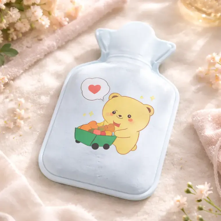 Guatero De Mano 300ml Con Funda De Felpa Diseños Kawaii  12pcs 7