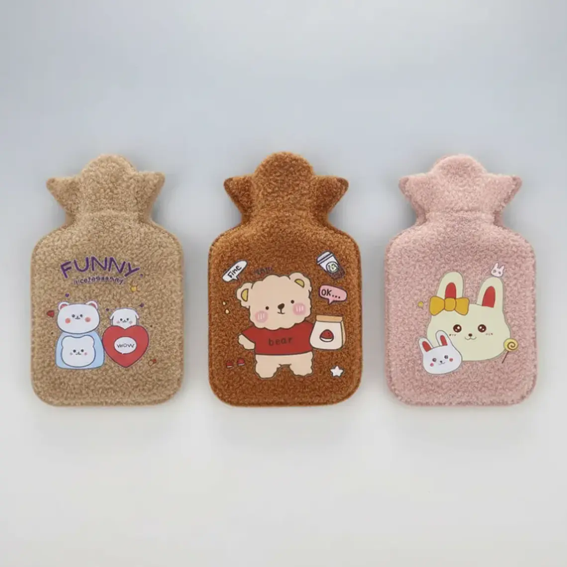 Set 12 Guatero Bolsa De Agua Caliente Funda Peluche  1