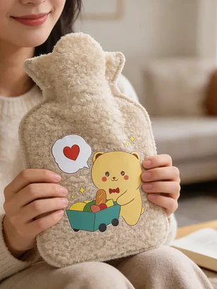 Set 12 Guatero Bolsa De Agua Caliente Funda Peluche 