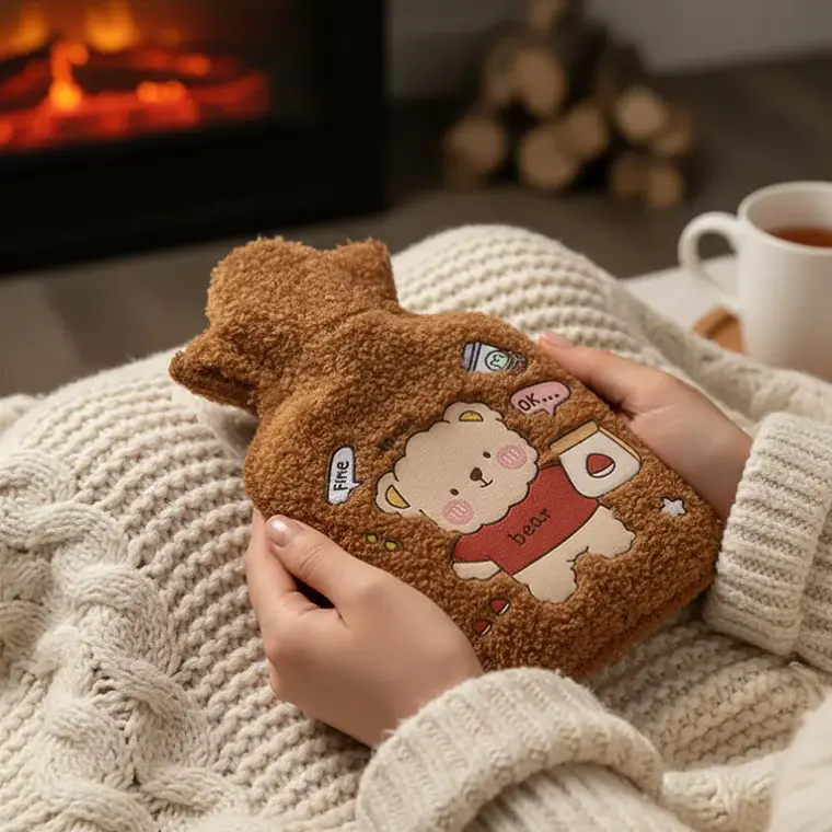 Set 12 Guatero Bolsa De Agua Caliente Funda Peluche  3