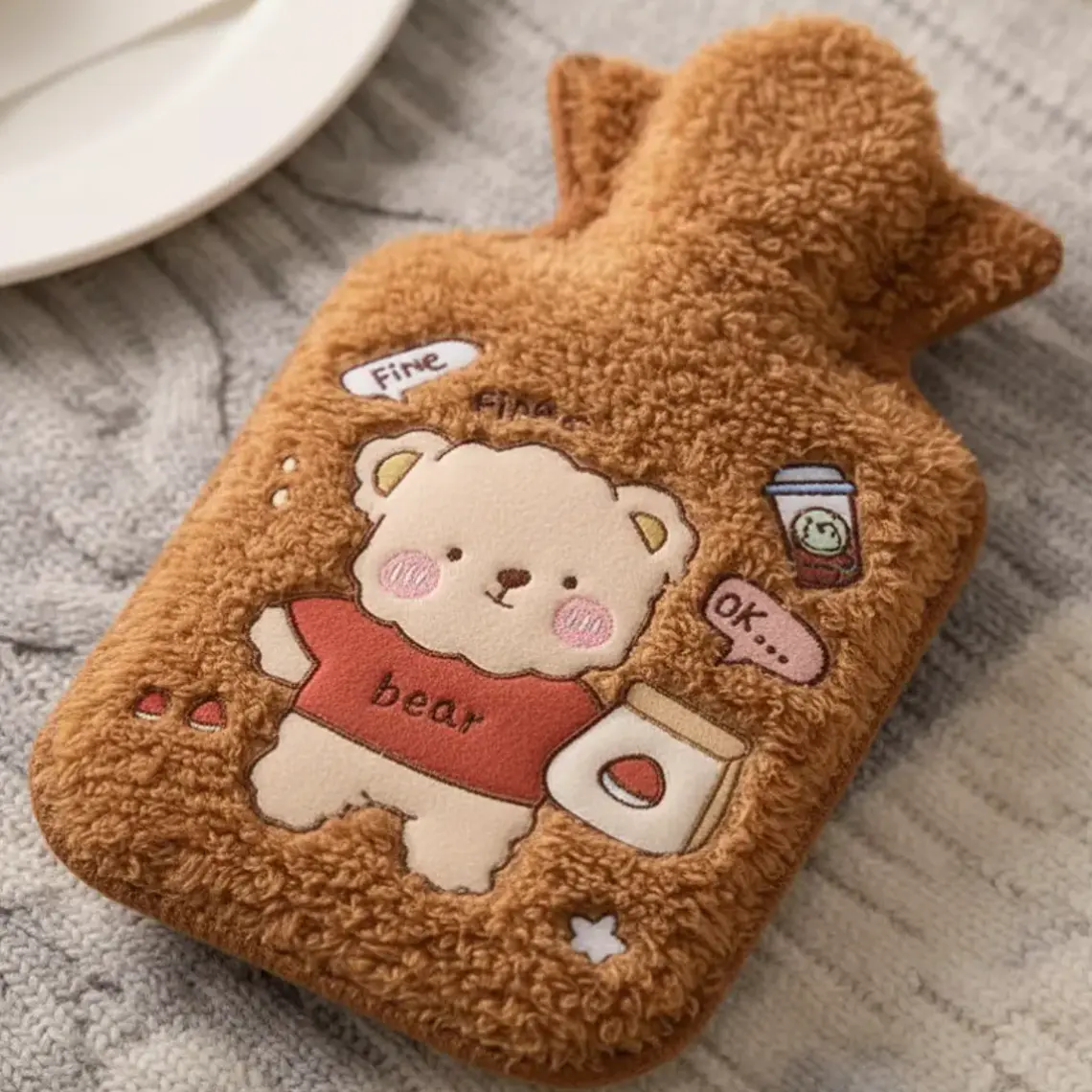 Set 12 Guatero Bolsa De Agua Caliente Funda Peluche  5