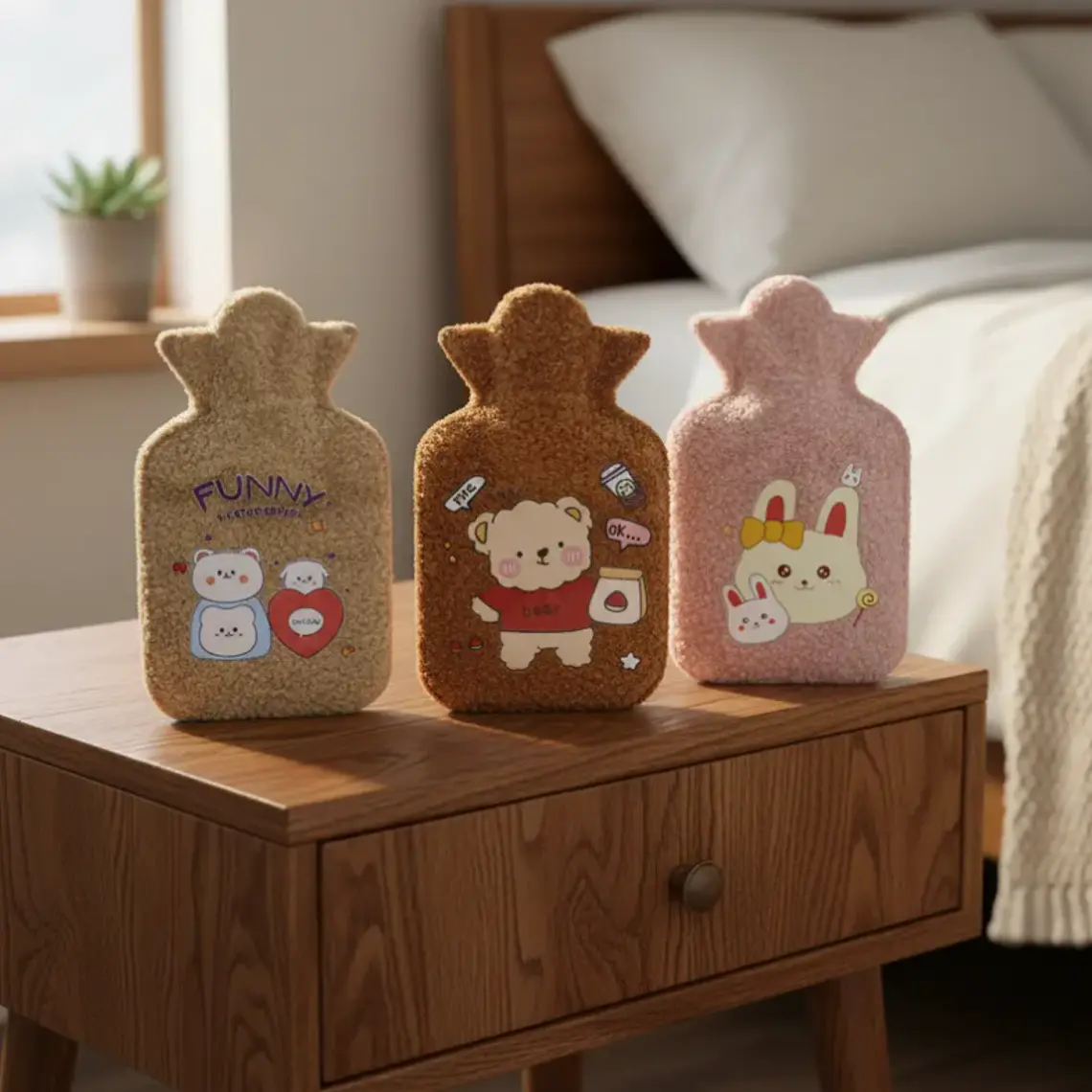 Set 12 Guatero Bolsa De Agua Caliente Funda Peluche  6