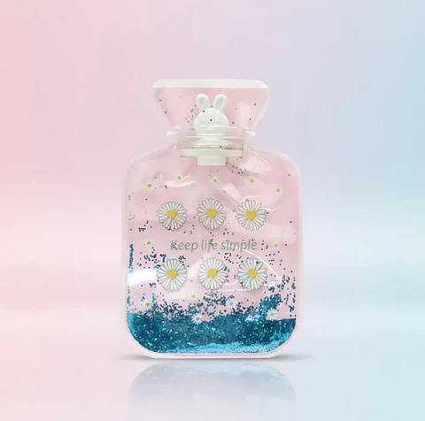 Set 12 Guatero De Mano 500ml Con Glitter Diseños Infantiles