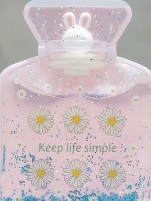 Set 12 Guatero De Mano 500ml Con Glitter Diseños Infantiles