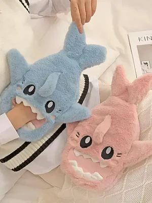 Guatero De Peluche Forrado Tiburón Infantil Kawaii 1000ml