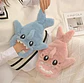 Guatero De Peluche Forrado Tiburón Infantil Kawaii 1000ml - Miniatura 1