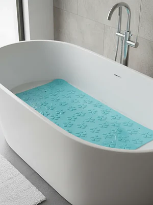 Alfombra Baño Antideslizante 35x68cm con Ventosas Flores