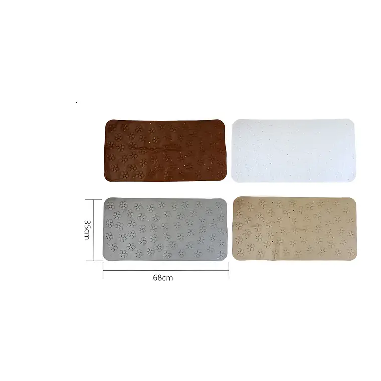 Alfombra Baño Antideslizante 35x68cm con Ventosas Flores 4