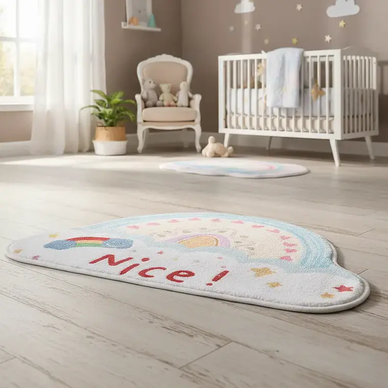 Alfombra Infantil Diseño Unicornio Arcoíris 40x60cm 2