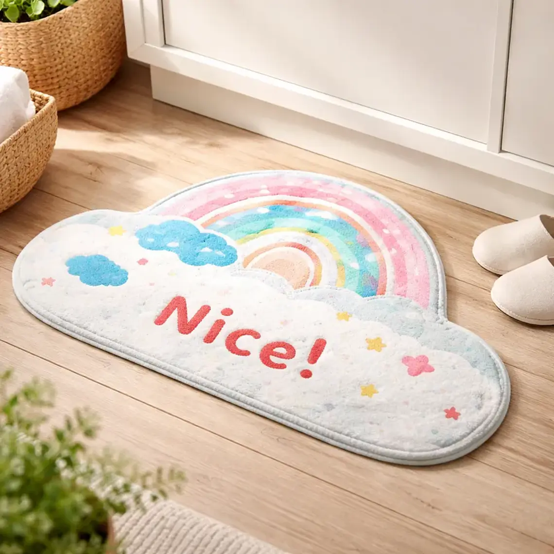 Alfombra Infantil Diseño Unicornio Arcoíris 40x60cm 1