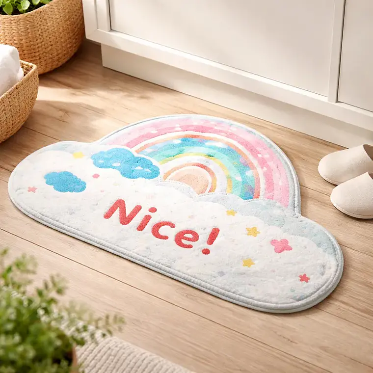 Alfombra Infantil Diseño Unicornio Arcoíris 40x60cm 1