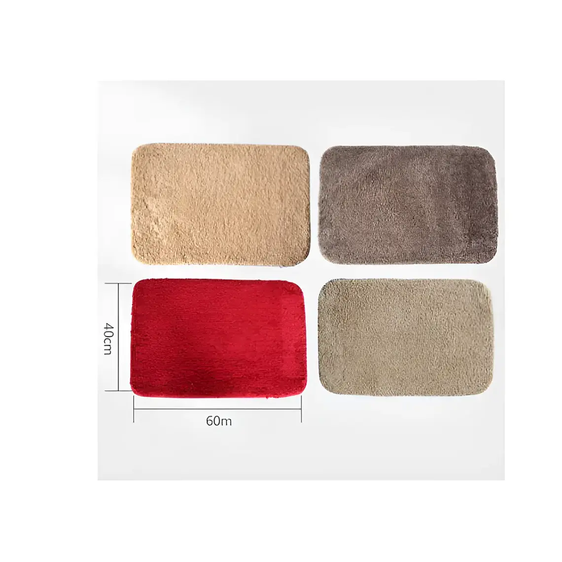 Alfombra decorativa felpuda genérica para hogar 40x60cm 4