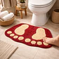 Alfombra de baño genérica 60x40 cm forma pies antideslizante - Miniatura 1