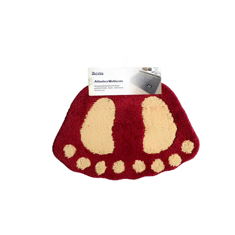 Alfombra de baño genérica 60x40 cm forma pies antideslizante 5