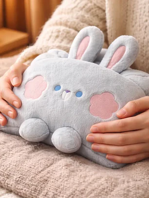 Guatero Eléctrico Calientamanos De Peluche Diseño Conejo Kawaii