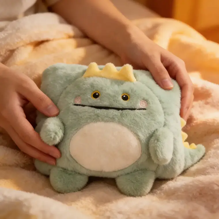 Guatero Calientamanos Peluche Dinosaurio Kawaii 25x18 cm 3