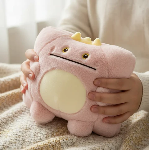 Guatero Calientamanos Peluche Dinosaurio Kawaii 25x18 cm