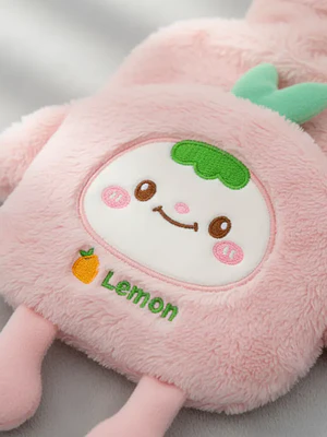 Guatero De Agua Caliente 1000ml Con Funda De Peluche Kawaii