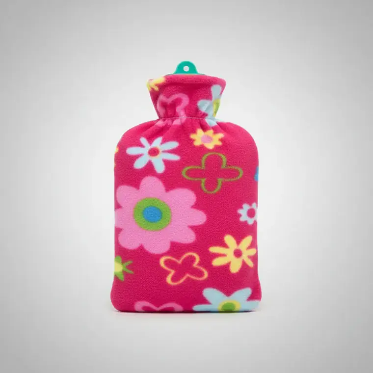 Guatero Bolsa De Agua Caliente 2 Litros Con Funda Polar 4