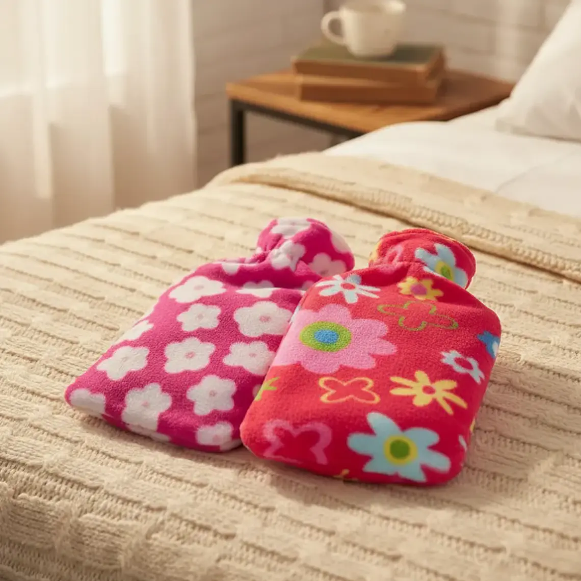 Guatero Bolsa De Agua Caliente 2 Litros Con Funda Polar 5