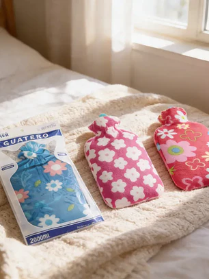 Guatero Bolsa De Agua Caliente 2 Litros Con Funda Polar