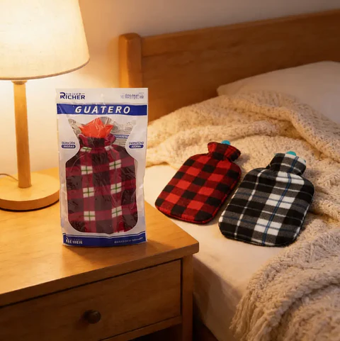 Guatero Bolsa De Agua Caliente 2 Litros Con Funda De Polar