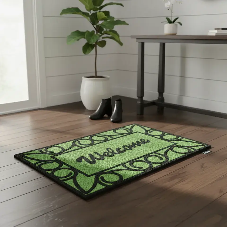 Alfombra decorativa Genérica diseño Welcome para hogar 40x60cm 1