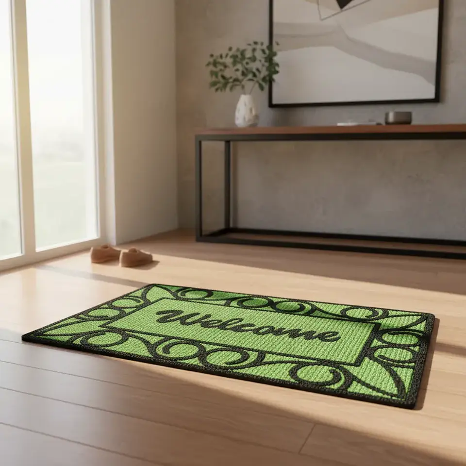 Alfombra decorativa Genérica diseño Welcome para hogar 40x60cm 2