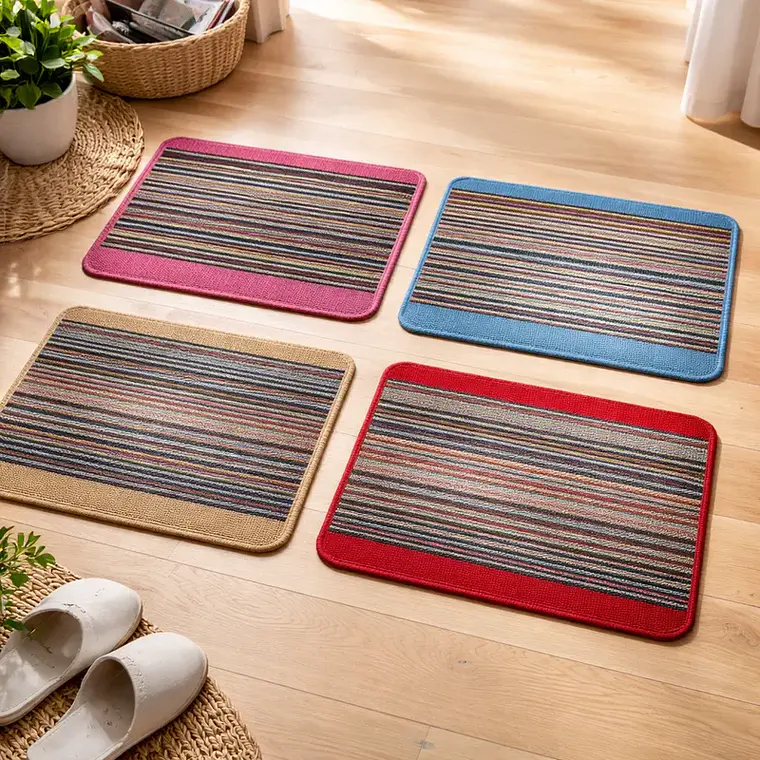 Alfombra Decorativa Rayas Multicolor Diseño Genérico 40x57cm 1