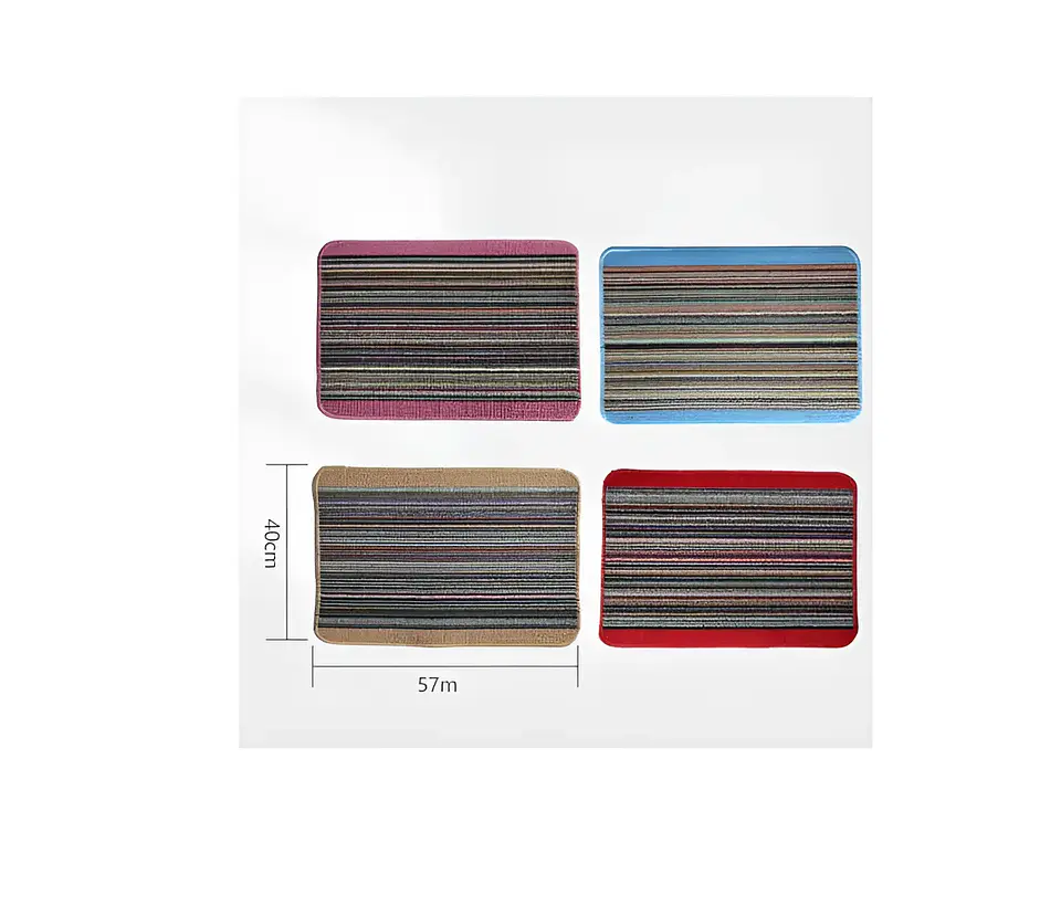 Alfombra Decorativa Rayas Multicolor Diseño Genérico 40x57cm 5