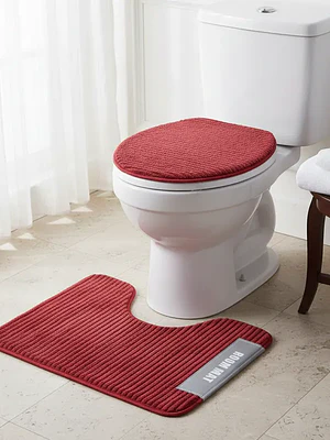 Set de Baño 2 Piezas Alfombra y Cubre WC Antideslizante