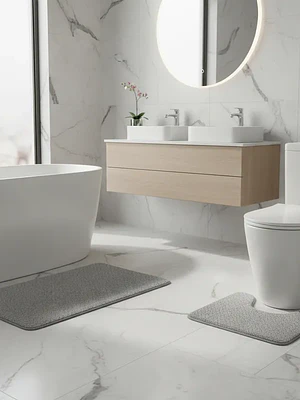 Set 3 piezas Alfombra de baño rectangular 50x80 cm