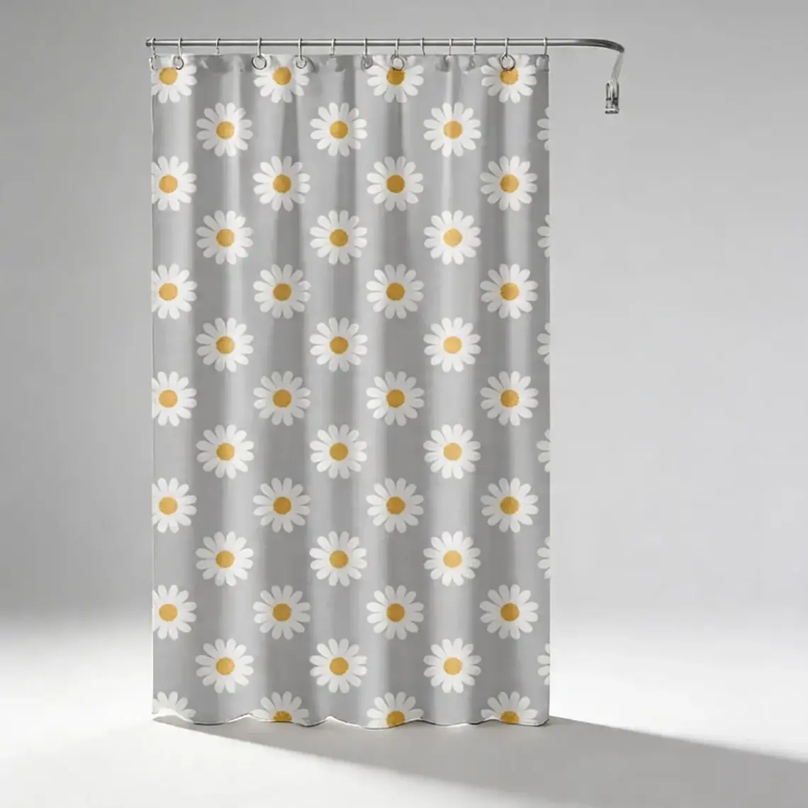 cortina de baño con diseño de flores  3