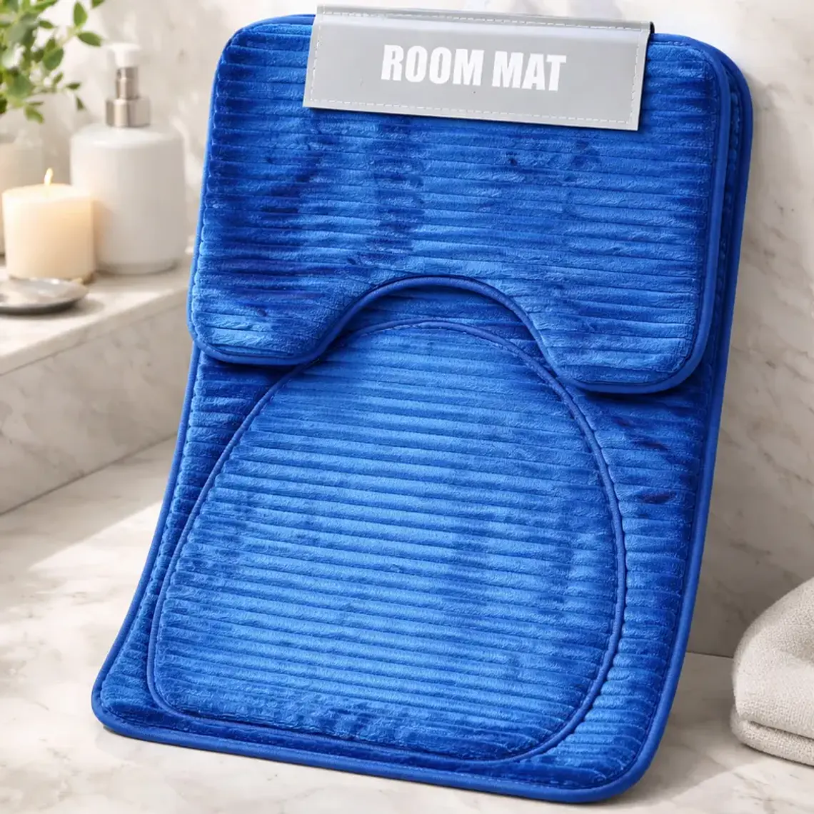 Set Baño 3 Piezas Alfombra Antideslizante 50x80cm 4