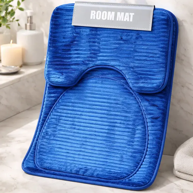 Set Baño 3 Piezas Alfombra Antideslizante 50x80cm 4