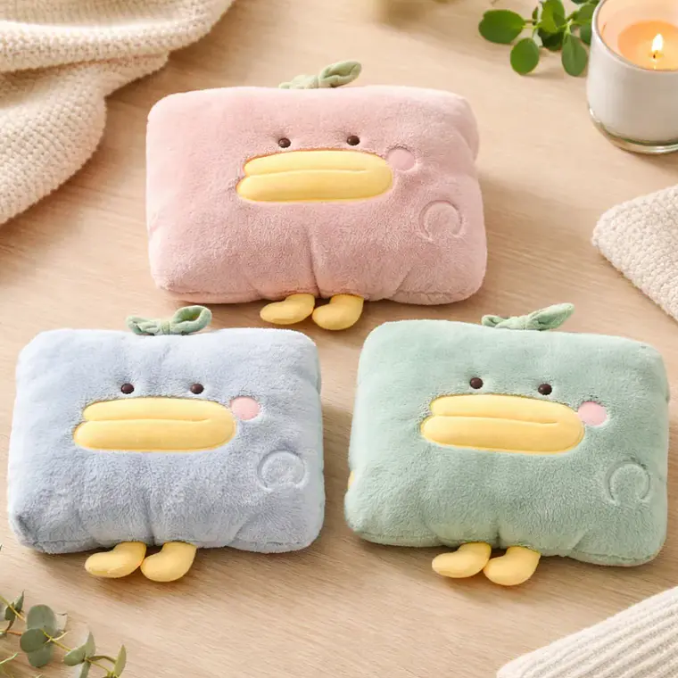 Guatero Eléctrico Recargable Peluche Pato Kawaii Calienta Manos 1
