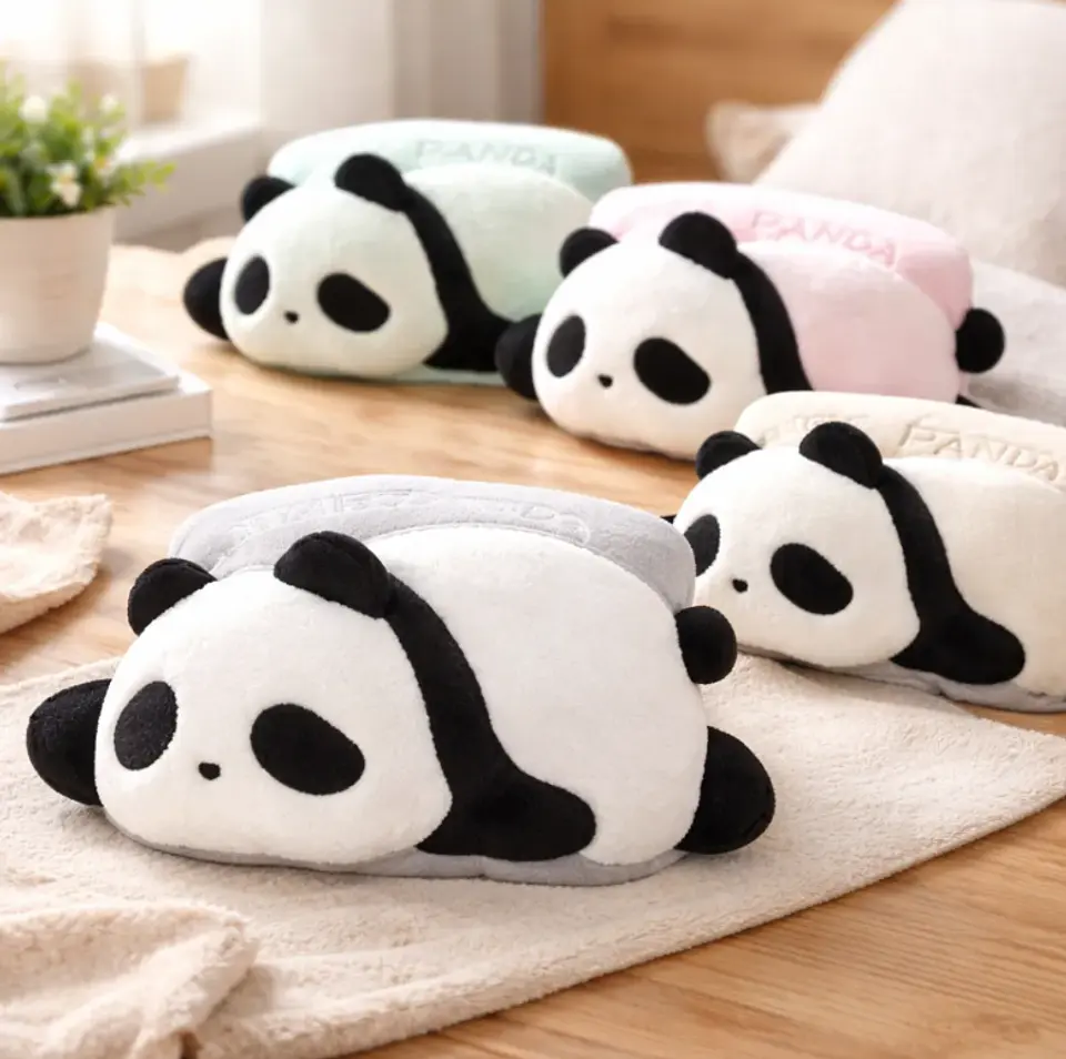 Guatero Eléctrico De Peluche Diseño Oso Panda  1