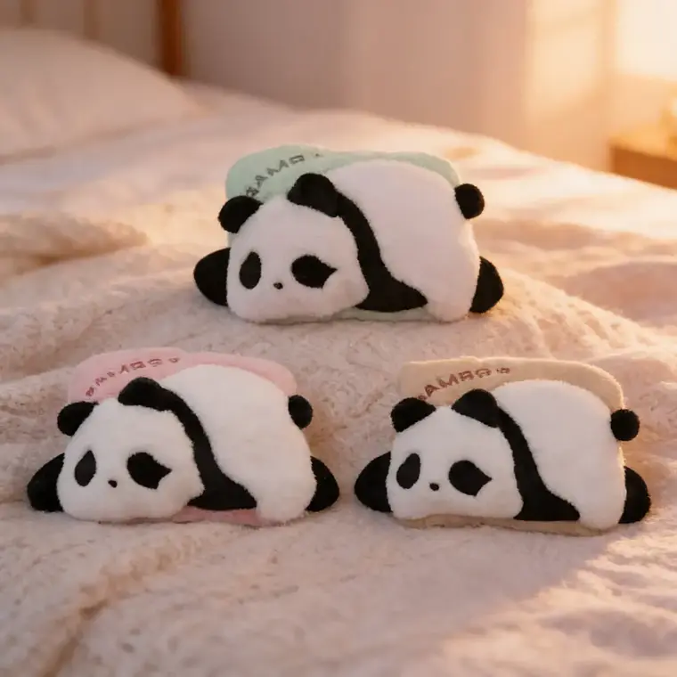 Guatero Eléctrico De Peluche Diseño Oso Panda  6