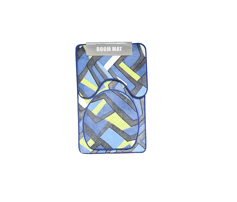 Set Baño 3 Piezas Alfombra Antideslizante varios diseños 6