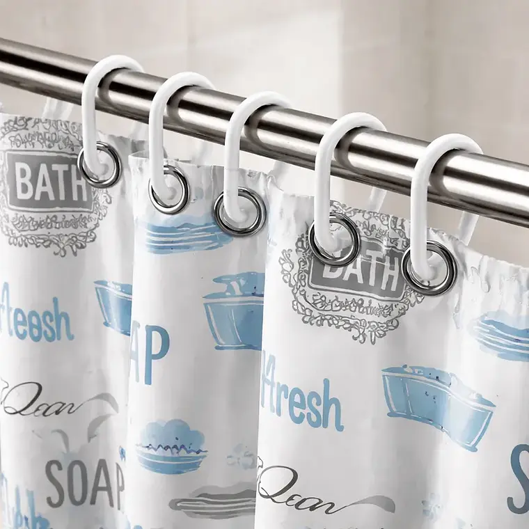 Cortina De Ducha De Peva Con Estampado De Letras, 180x180 Cm 3