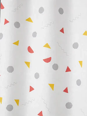 Cortina De Ducha De Peva Con Estampado De Bloques 180x180cm