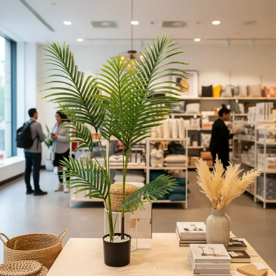 Palmera Artificial Decorativa 120 cm con Macetero 1